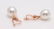 14 kt. Rose Gold- 10x11mm Champagne White South Sea - 7