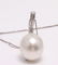 14 kt. White Gold - 11x12mm South Sea Pearl - Necklace