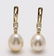 14 kt Yellow Gold - 10x11mm Champagne Golden South Sea - 6