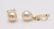 14 kt Yellow Gold - 10x11mm Champagne Golden South Sea - 7