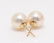 18 kt. Yellow Gold - 8.5x9mm Akoya Pearls - Earrings - 6