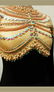 Vtg Embellished Cape sleeve maxi dress illusion plunge - 5