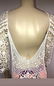Vtg Crochet lace white cotton cover up dress plunge - 2