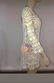 Vtg Crochet lace white cotton cover up dress plunge - 4
