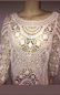Vtg Crochet lace white cotton cover up dress plunge - 7