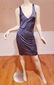 Vtg Christian Dior Paris Steel Grey sensual draped slip - 3