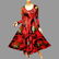 Hobo Chic 1950's multi colored floral printed maxi gown