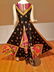 Vtg Hobo Chic 1960's floral modern maxi fluid Gown - 6