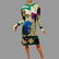 signed 1950's Averado Bessi raw silk knit wiggle dress
