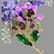 Pendant Brooch gorgeous Flower lilac purple Enamel and