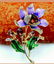 Pendant Brooch gorgeous Flower lilac purple Enamel and - 2