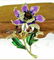 Pendant Brooch gorgeous Flower lilac purple Enamel and - 4