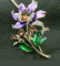 Pendant Brooch gorgeous Flower lilac purple Enamel and - 6