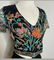 Floral Embroidered 2pc Maxi skirt Set crop top - 2