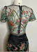 Floral Embroidered 2pc Maxi skirt Set crop top - 4