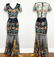 Floral Embroidered 2pc Maxi skirt Set crop top - 5