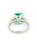 Estate Platinum Diamond and Colombian Emerald Ring - 7