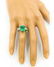 Estate Platinum Diamond and Colombian Emerald Ring - 8