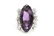 1970's White Gold Diamond and Amethyst Ring
