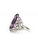 1970's White Gold Diamond and Amethyst Ring - 6