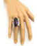 1970's White Gold Diamond and Amethyst Ring - 8