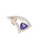 Contemporary Yellow Gold Diamond and Tanzanite Pendant - 2