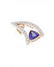 Contemporary Yellow Gold Diamond and Tanzanite Pendant - 3
