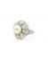 1960's Estate Platinum Diamond and Pearl Ring - 5