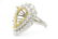 Contemporary Platinum Yellow Gold and Diamond Cluster - 3