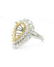 Contemporary Platinum Yellow Gold and Diamond Cluster - 5
