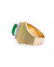 Contemporary Yellow Gold Diamond and Jade Ring - 5