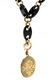 Victorian Yellow Gold Onyx Enamel and Pearl Pendant - 3