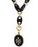 Victorian Yellow Gold Onyx Enamel and Pearl Pendant - 6