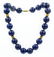 Estate 1970's Yellow Gold and Sodalite Bead Necklace