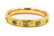 Estate 1940's Yellow Gold and Gemstone Bangle Bracelet