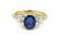Contemporary Yellow Gold Diamond and Sapphire Ring with