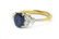 Contemporary Yellow Gold Diamond and Sapphire Ring with - 3