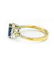 Contemporary Yellow Gold Diamond and Sapphire Ring with - 6