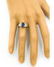 Contemporary Yellow Gold Diamond and Sapphire Ring with - 8