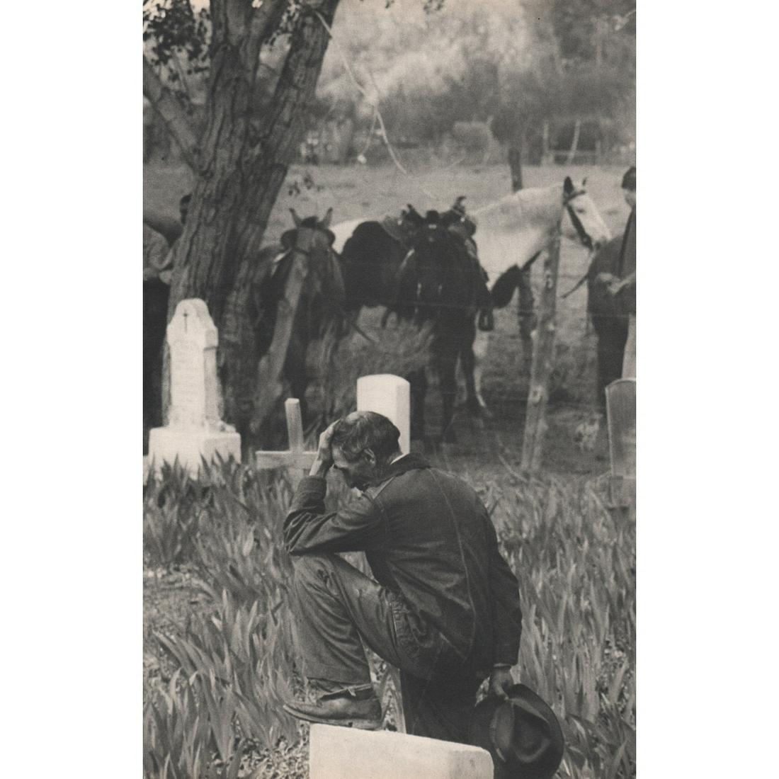 HENRI CARTIER-BRESSON - Graveside, Taos, New Mexico: Artist: HENRI CARTIER-BRESSON Print Title: Gravesidel, Taos, New Mexico, 1947 Medium: Sheet-fed Gravure Printing Date: 1950's Printed in France Image Size approx: 13.5 x 9 inches Henri Cartier-Bresson