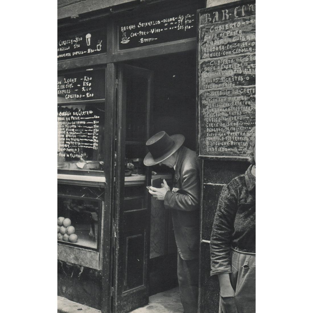 HENRI CARTIER-BRESSON - Tavern, Arcos del Teatro: Artist: HENRI CARTIER-BRESSON Print Title: Tavern, Arcos del Teatro, Barcelona Medium: Sheet-fed Gravure Printing Date: 1950's Printed in France Image Size approx: 13.5 x 9 inches Henri Cartier-Bresso