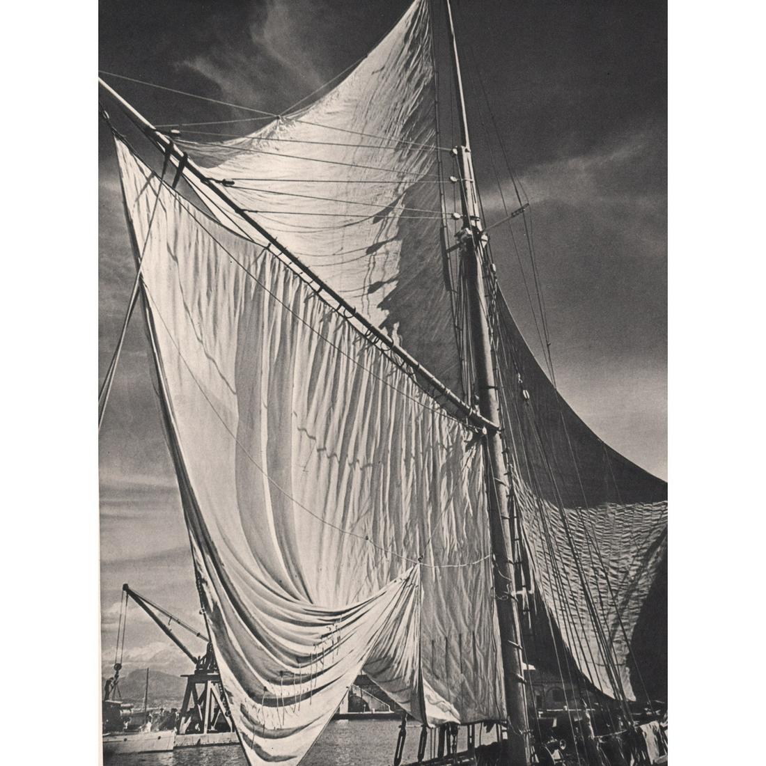 A. FERNANDEZ - Sail: Artist: A. FERNANDEZ Print Title: Sail Medium: Sheet-fed Gravure Printing Date: 1930's Printed in France Image Size: approx: 9.5 x 7 inches Reserve: $30.00 Shipping: Domestic: Flat-rate of $15.00 to a