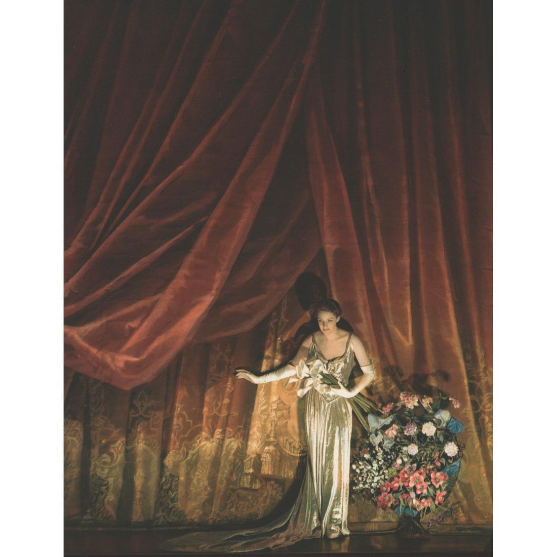 GEORGE HOYNINGEN-HUENE -Taking her Bows: Artist: GEORGE HOYNINGEN-HUENE Print Title: Taking her Bows Medium: Color Sheet-fed Gravure Printing Date: 1930's Printed in France Image Size approx: 11.25 x 8.5 inches George Hoyningen-Huene (1900-