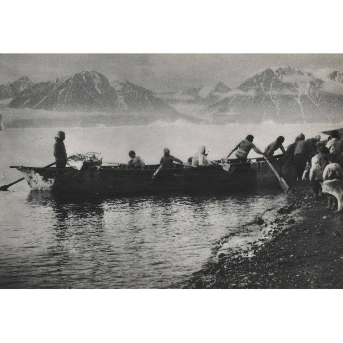 ROCKWELL KENT - Alaska, 1935: Artist: ROCKWELL KENT Print Title: Alaska, 1935 Medium: Sheet-fed Gravure Printing Date: 1930's Printed in USA Image Size Approx. 8 X 11.5 inches Rockwell Kent (1882-1971) was an American painter, pri