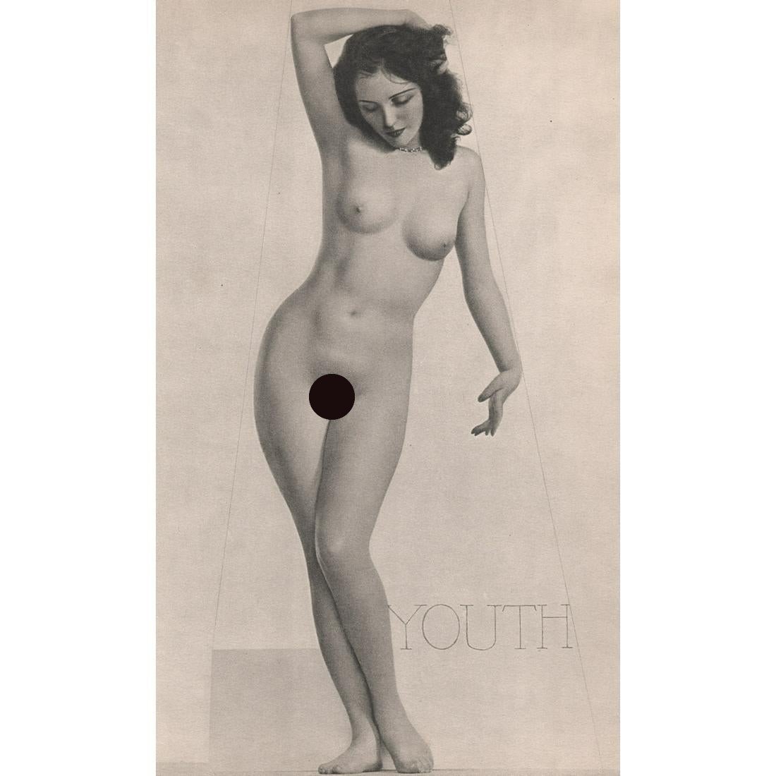 WILLIAM MORTENSEN - Youth: Artist: WILLIAM MORTENSEN Print Title: Youth Medium: Sheet-fed Gravure Printing Date: 1950's Printed in the USA Image Size: 11 x 6.5 inches William Mortensen was an American art photographer born in 1
