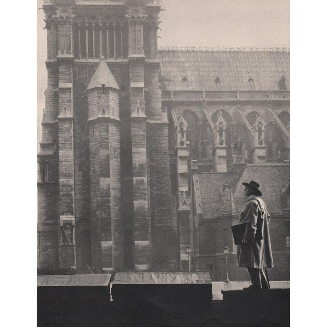 EDWARD STEICHEN - E. Gordon Craig & Notre Dame: Artist: EDWARD STEICHEN Print Title: E. Gordon Craig & Notre Dame Edward Henry Gordon Craig, CH OBE (1872-1966), sometimes known as Gordon Craig, was an English modernist theatre practitioner; he work