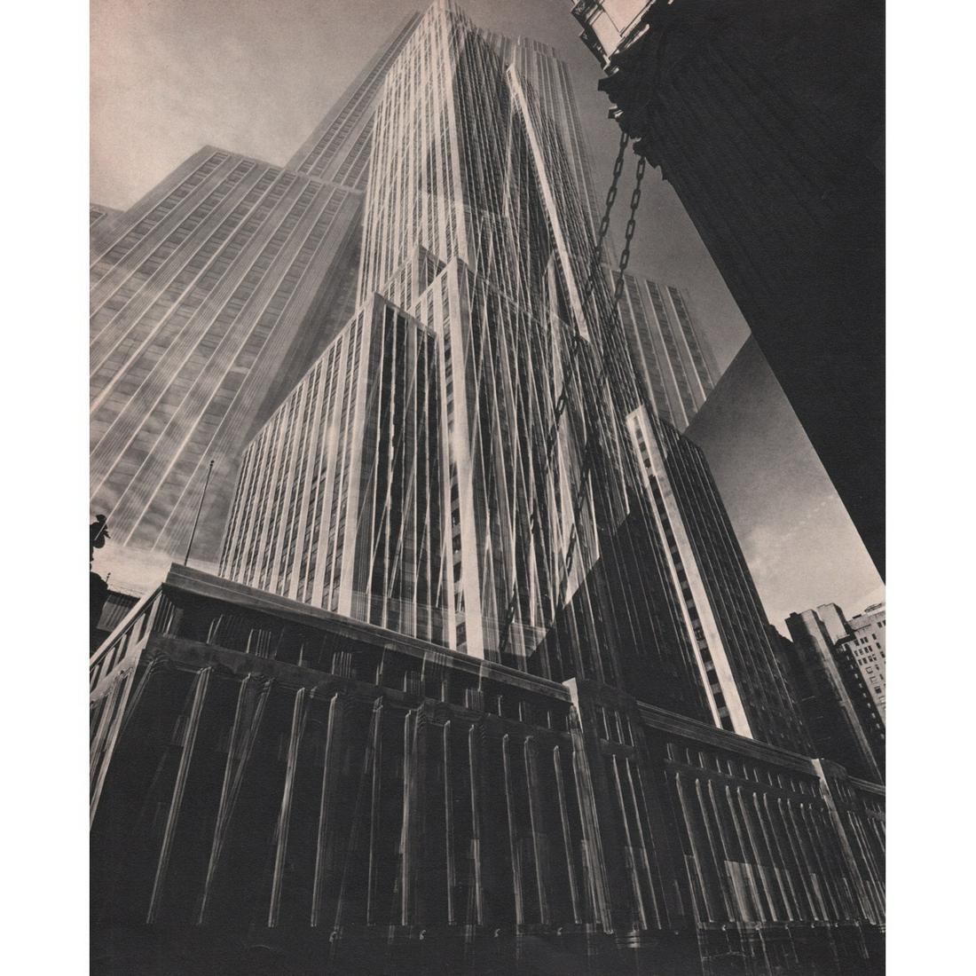EDWARD STEICHEN - The Maypole - Empire State Building: Artist: EDWARD STEICHEN Print Title: The Maypole - Empire State Building, 1932, multiple exposure Medium: Sheet-fed Gravure Printing Date: 1960's Printed in Switzerland Image Size approx: 11 x 9 inche