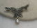 Vintage Sterling Marcasite Art Deco Brooch, Dangle Pink