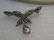 Vintage Sterling Marcasite Art Deco Brooch, Dangle Pink - 8