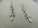 Vintage Sterling Silver Ankh Earrings, Pierced, 2" - 2